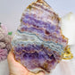 Large Natural Crazy Lace Amethyst Slab 16cm On Stand