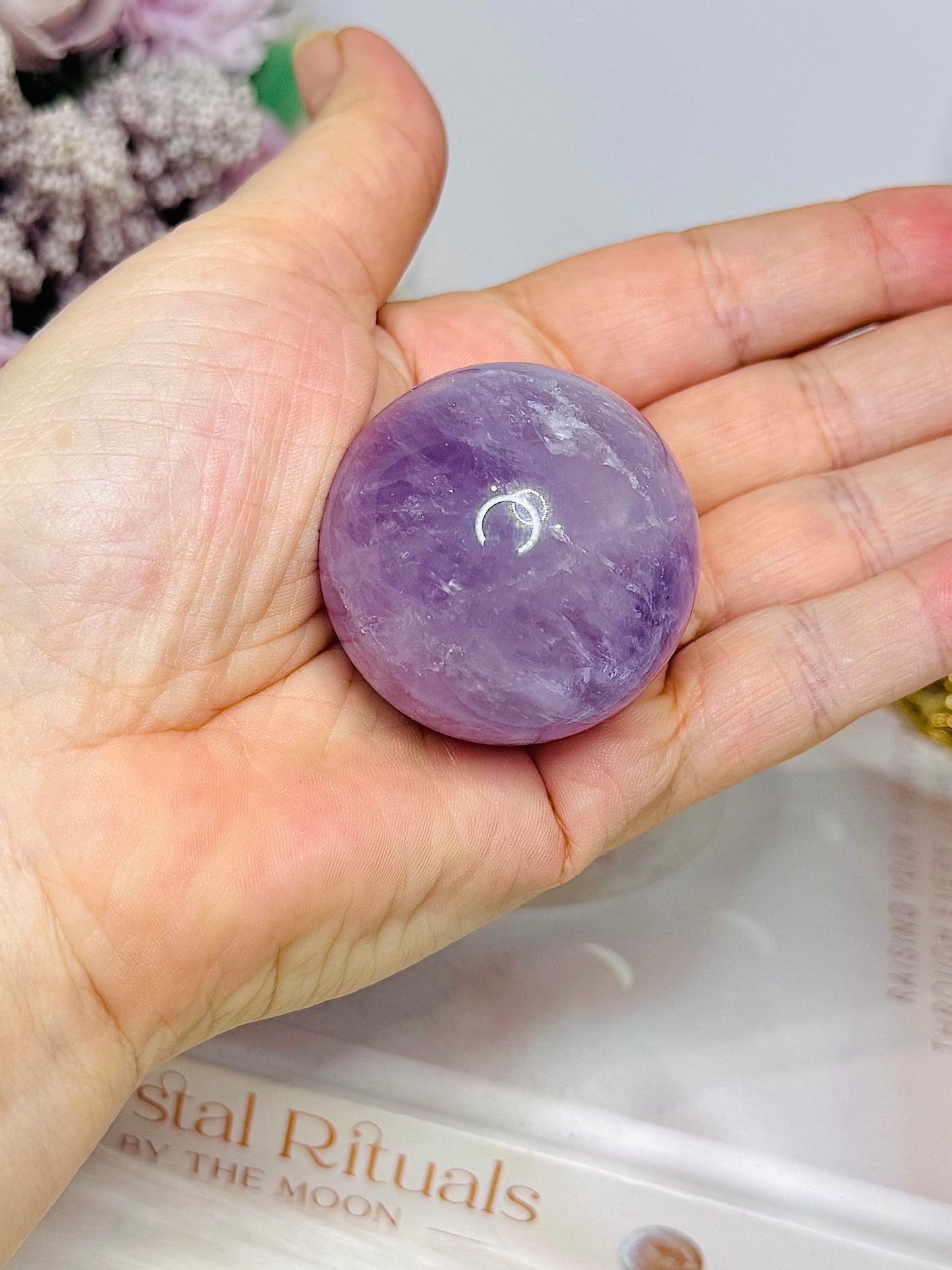 High Grade Amethyst Sphere on Stand 102g