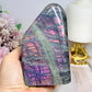 Natural Large Pink & Purple Flash Labradorite Freeform 11cm 610g