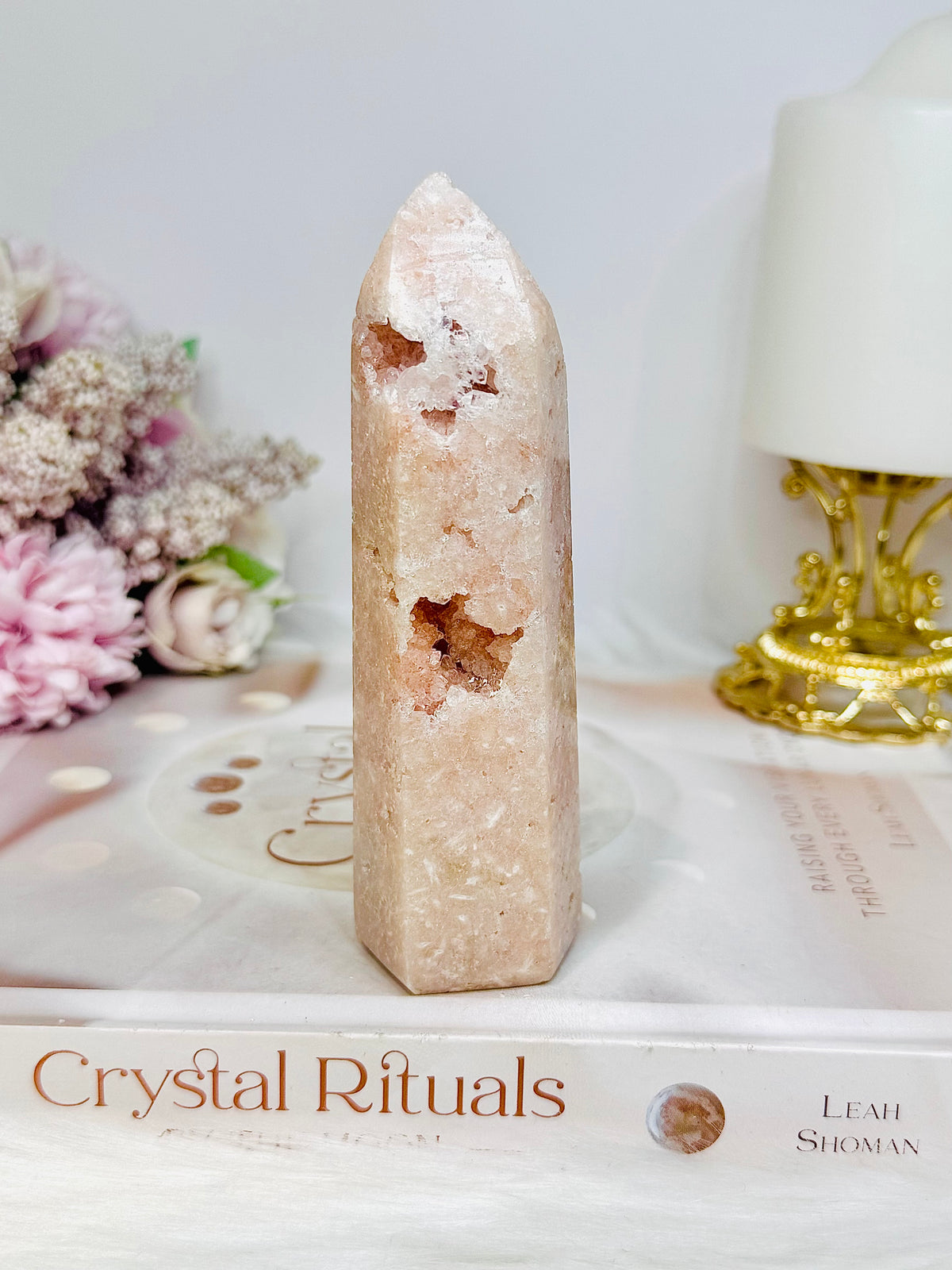 Pink Amethyst Druzy Tower 12cm