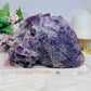 Huge Amethyst Druzy Carved Skull 18.5cm 2.46KG