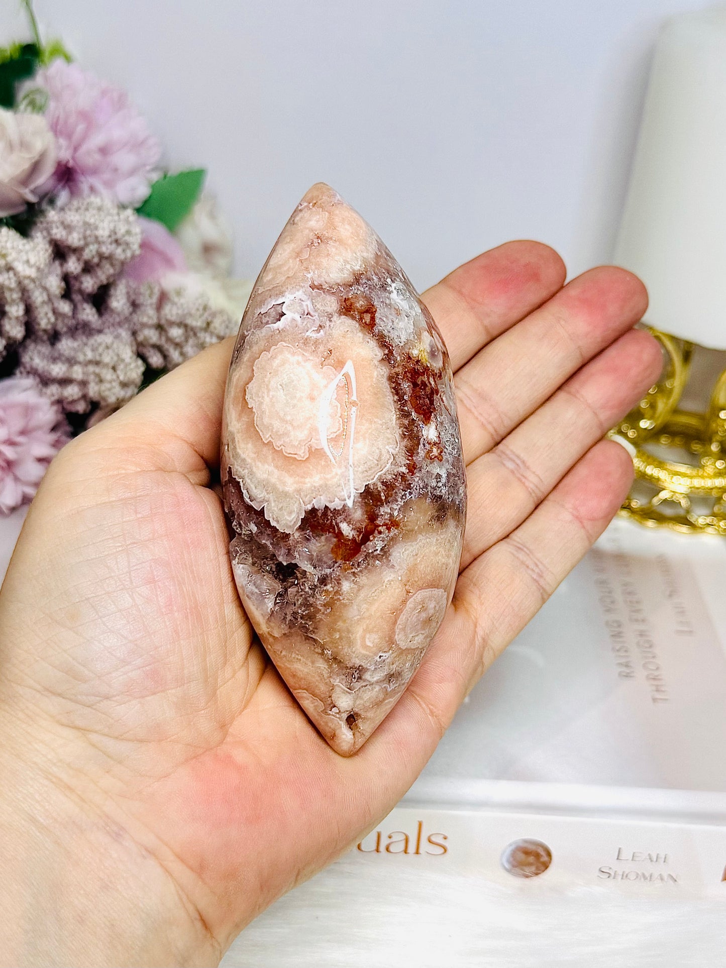 High Grade Druzy Pink Amethyst Egg | Freeform on Stand 17cm 290g