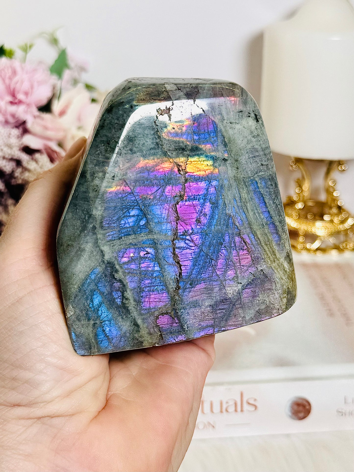 Absolutely Stunning 478gram Labradorite Polished Freeform with Sensational Flash