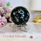 Black Tourmaline In Quartz Sphere On Stand 449grams