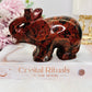 Large Chunky Red Obsidians Carved Elephant 507grams