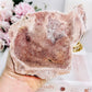 Natural Pink Amethyst Druzy Slab 429g