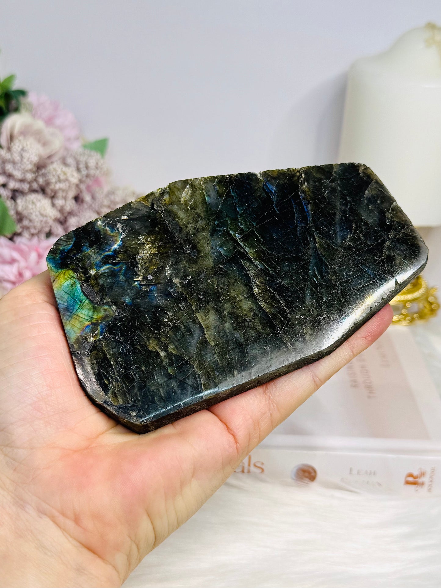 Natural Labradorite Slab 12cm