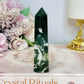 Moss Agate Tower 9cm