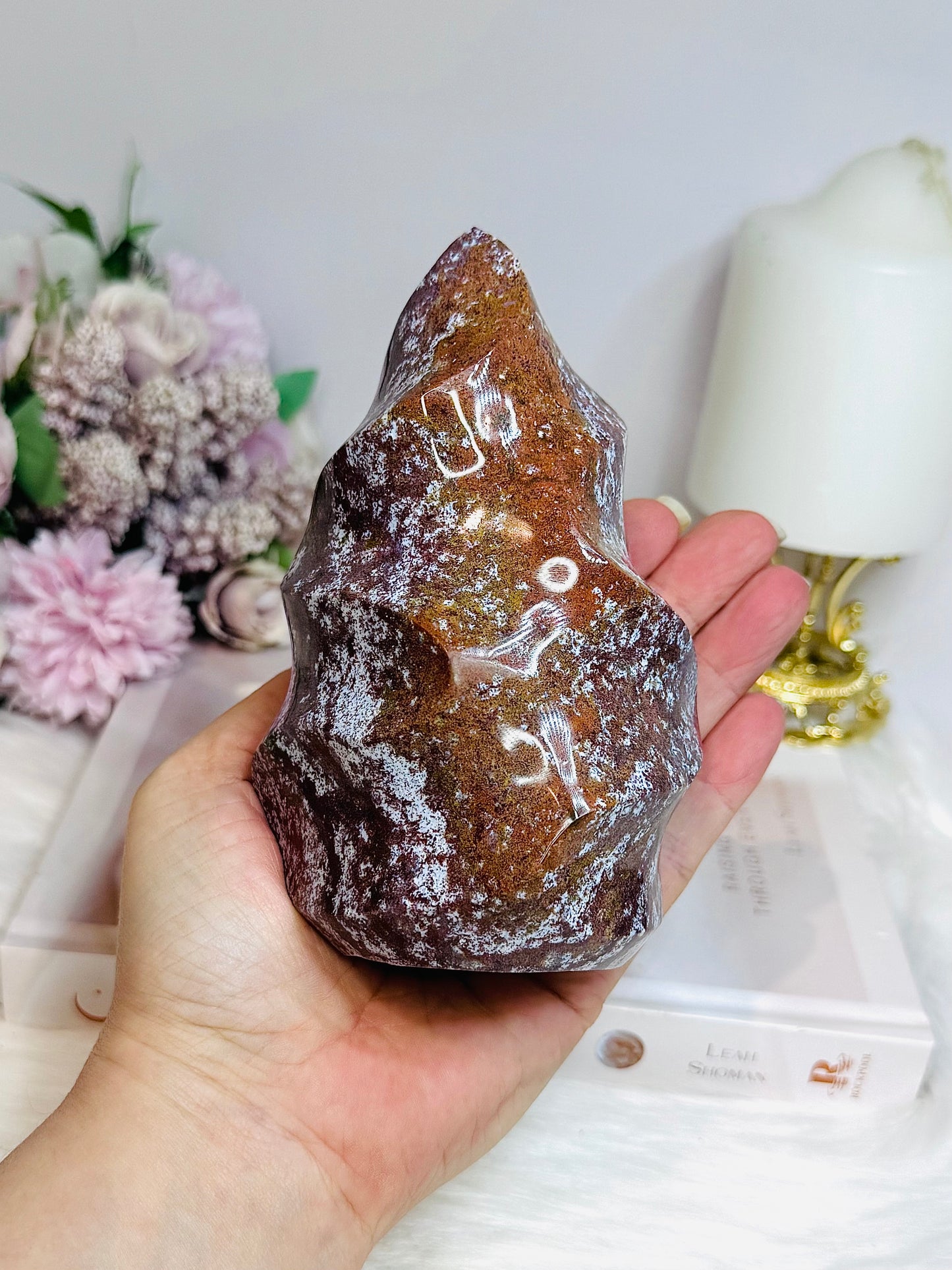 Large Ocean Jasper Flame 13cm 762g