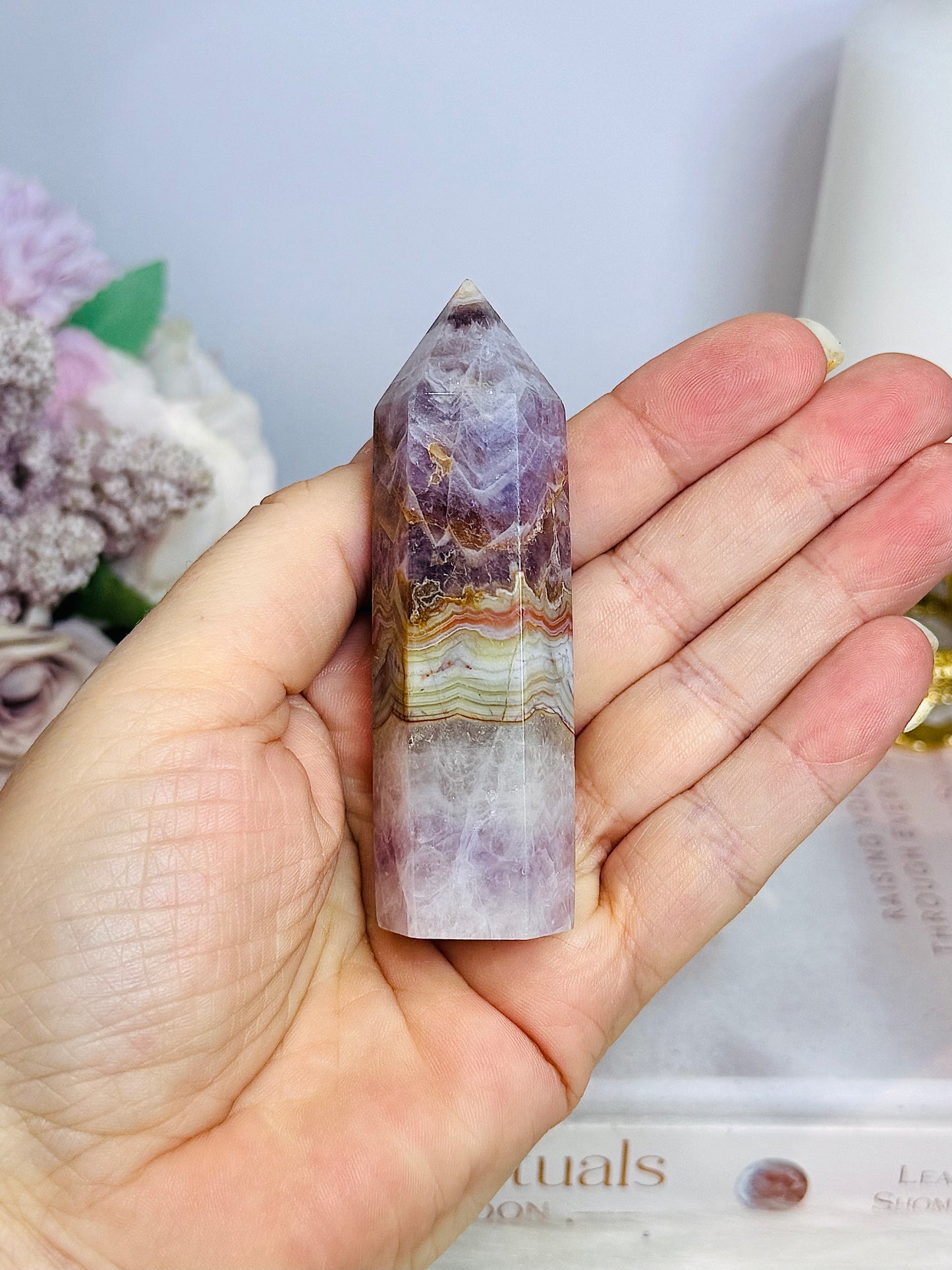 Amethyst X Agate Tower 8.5cm