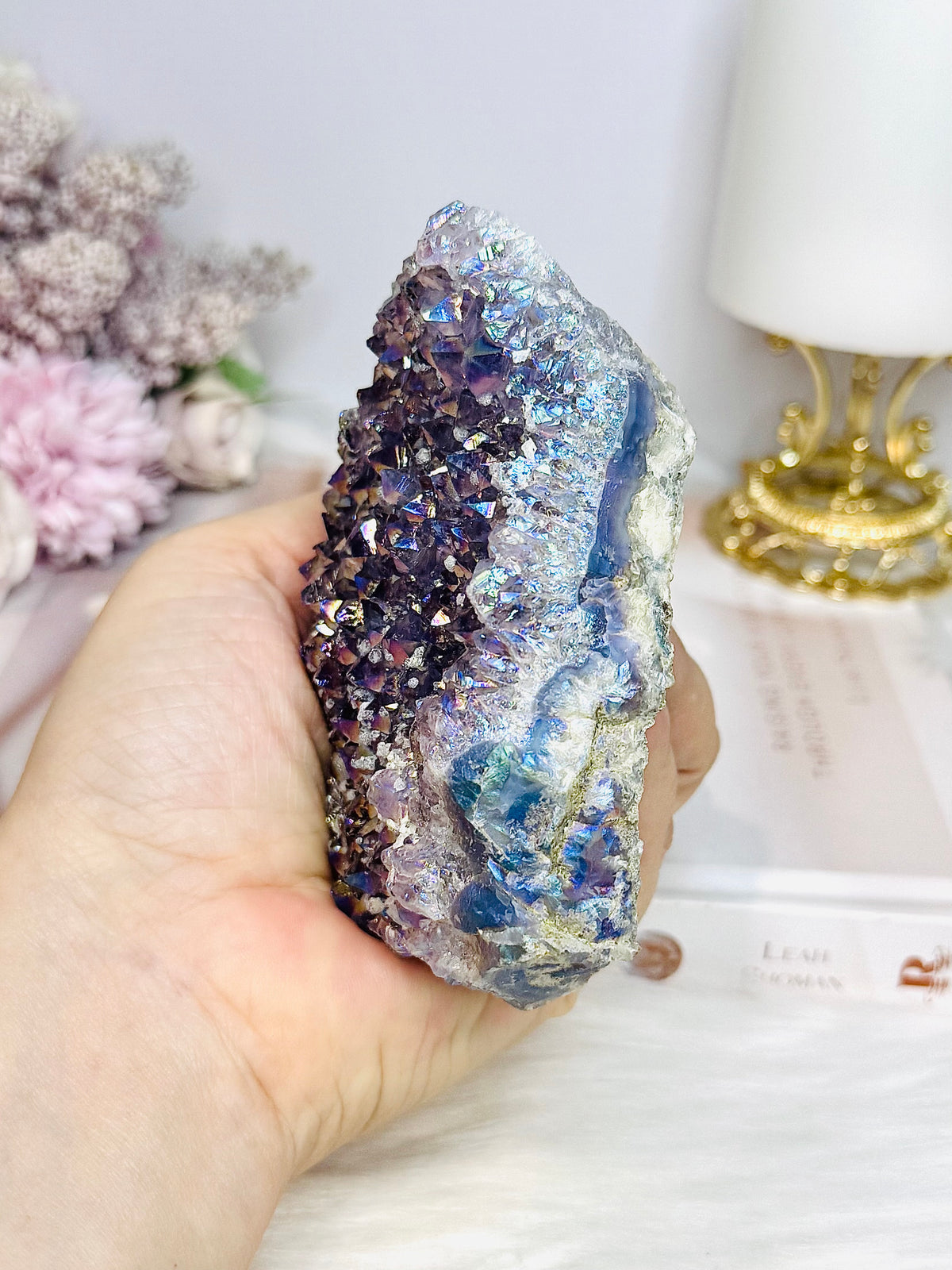 Angel Aura Amethyst Cluster 10cm 352g