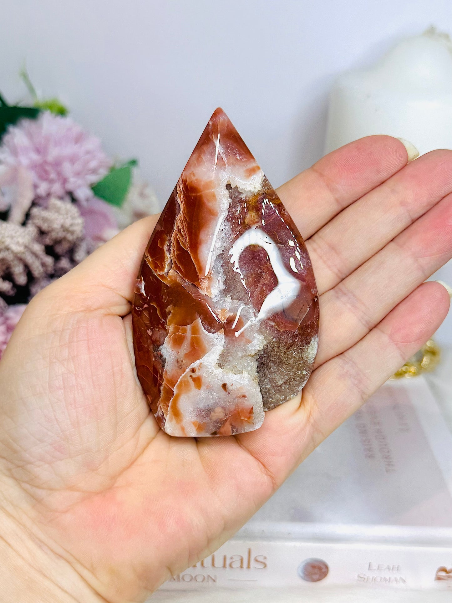 Druzy Pink Agate Freeform 9.5cm (does not stand)
