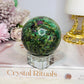 Ruby In Fuchsite Sphere UV Reactive On Stand 378g