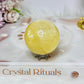 Honey Calcite Sphere on Stand 155g