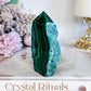 Natural 8cm Chrysocolla with Malachite Polished Slab | Freeform