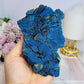 High Grade Azurite Slab with Malachite Inclusions on Stand 12cm