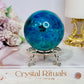 Absolutely Incredible High Grade Chrysocolla Sphere on Stand 329grams