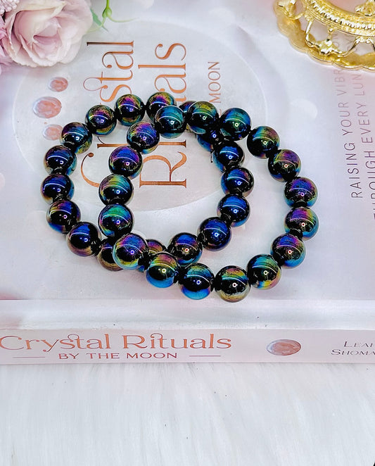 Gorgeous Large Beaded Titanium Aura Quartz Bracelet In Gift Bag $20 each