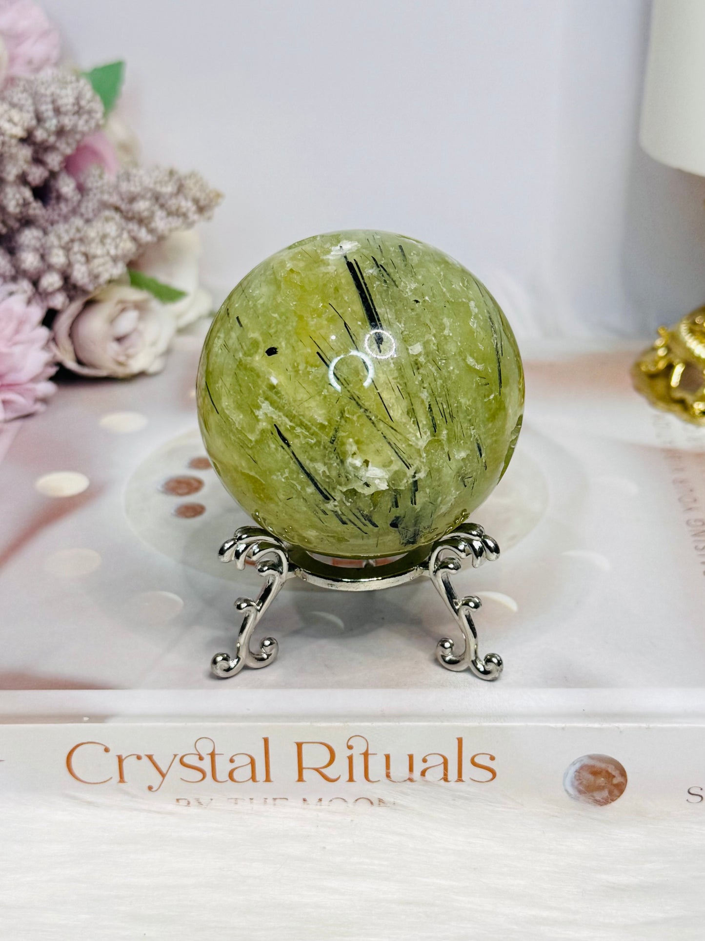 Prehnite Sphere On Stand 294g