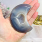 Druzy Agate Carved Moon 8.5cm