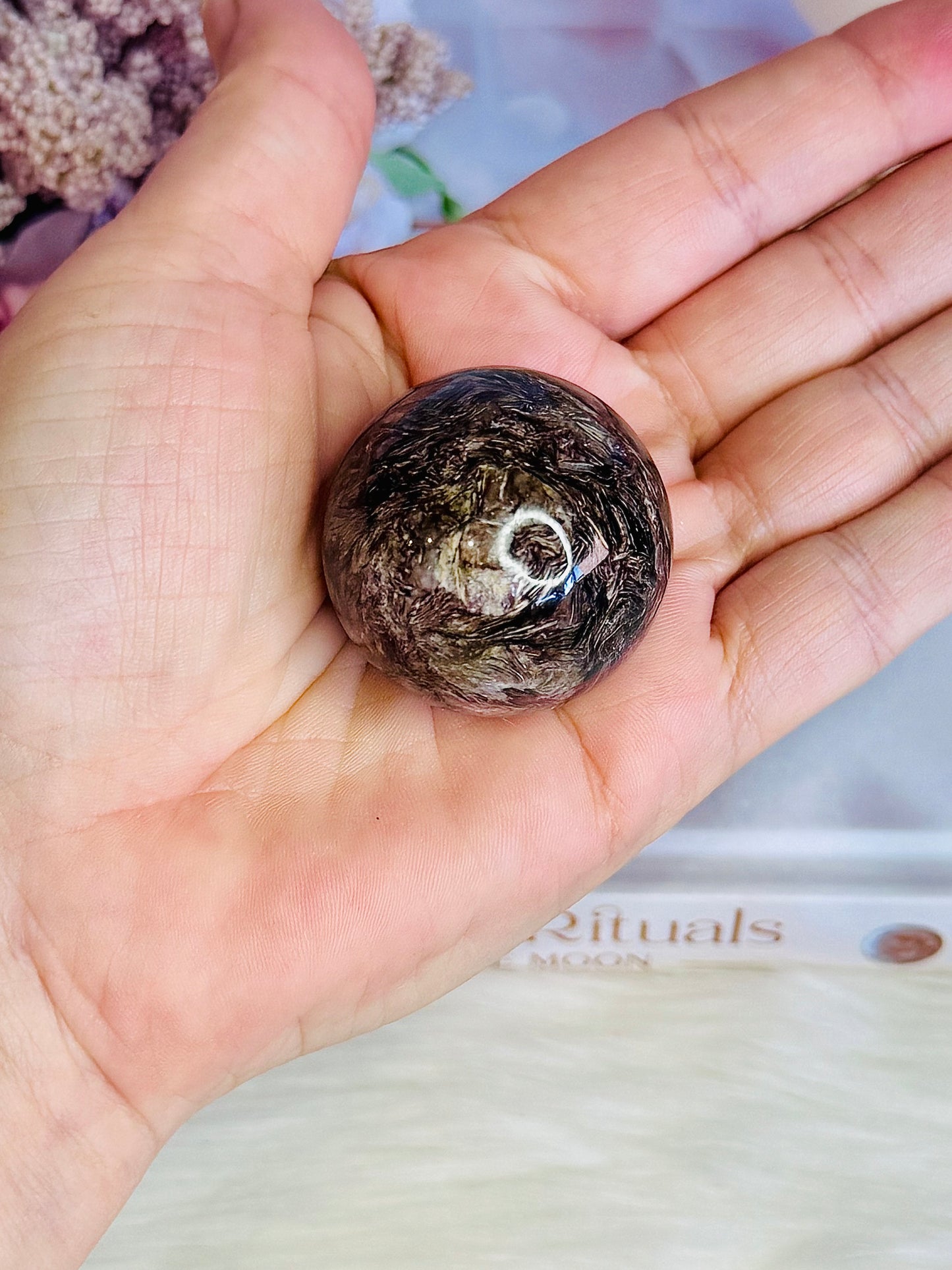 Charoite Sphere 4cm On Stand