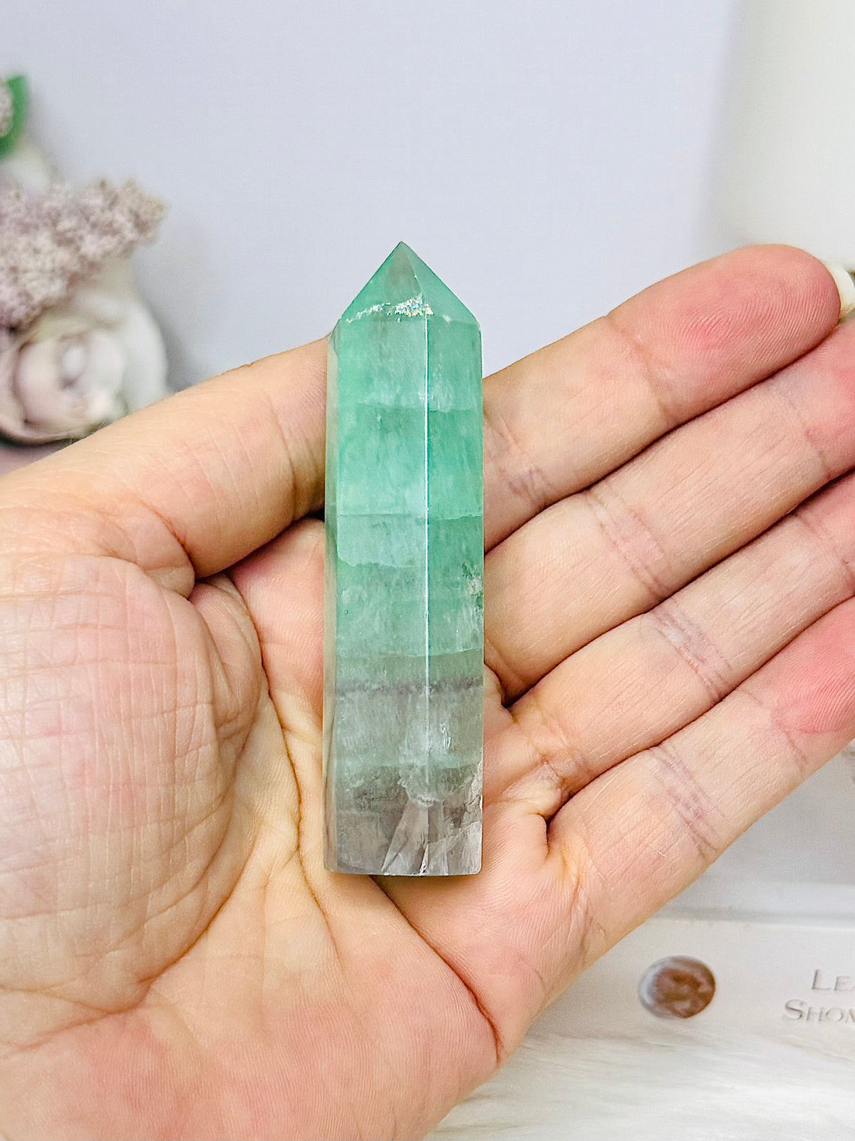 High Grade Green Fluorite Tower 7.5cm