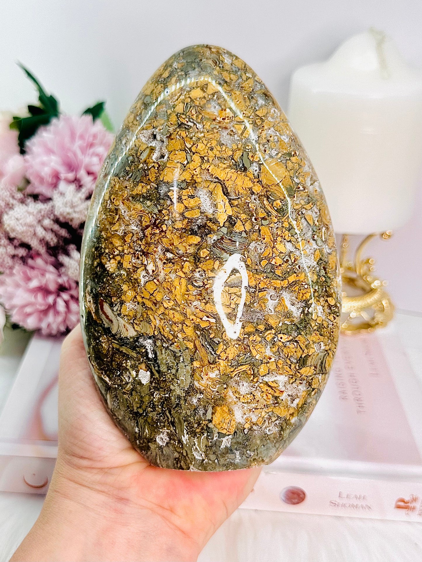 Large  16cm Chunky 1.02KG Ibis Jasper Carved Freeform