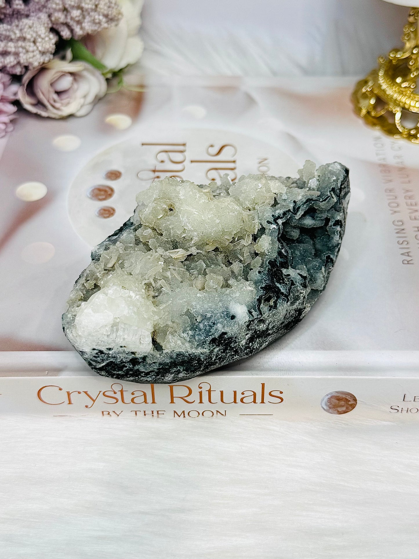 Natural Apophyllite Cluster 12cm 323g