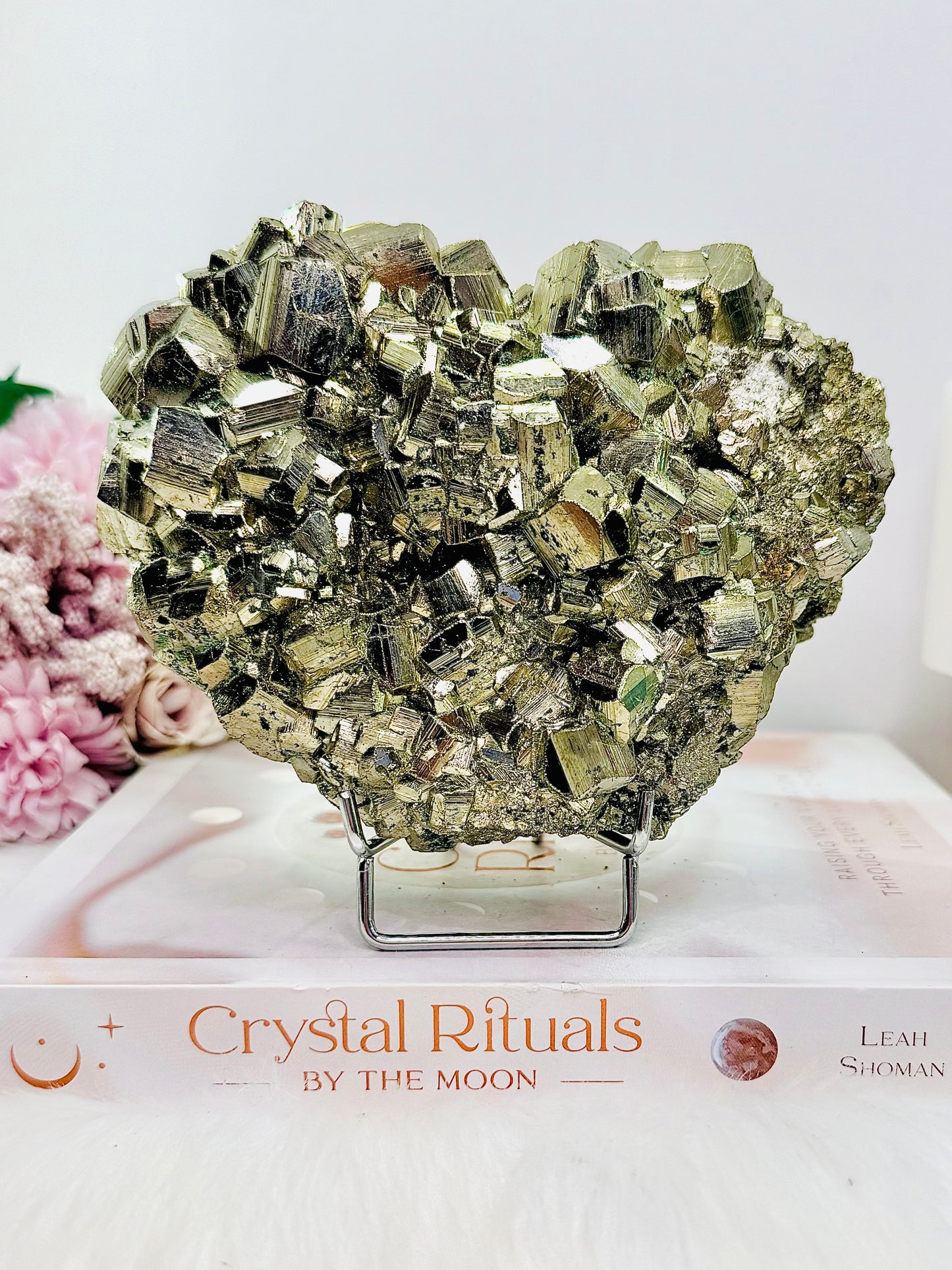 High Grade Incredible Large 1.84KG 15cm Cubed Pyrite Specimen On Stand