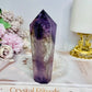 Phantom Amethyst Wand | Tower 11.5cm With Rainbows