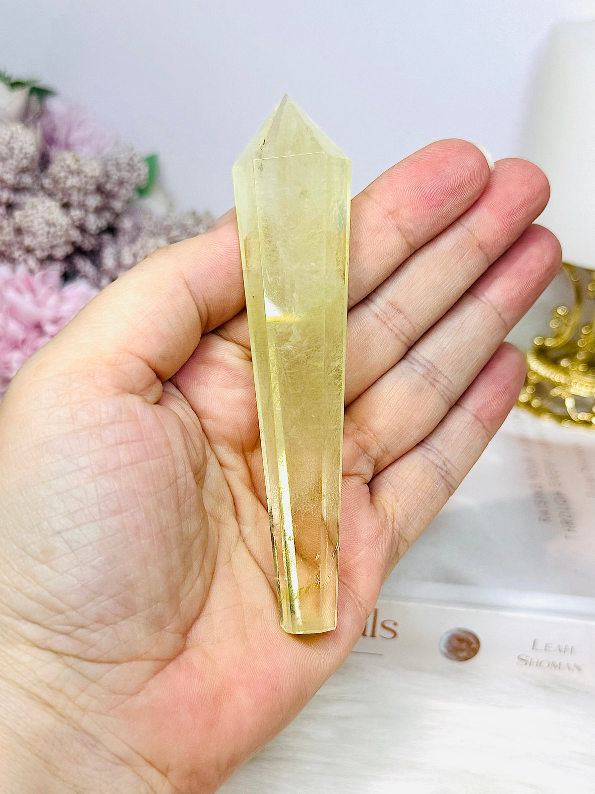 Citrine Wand | Tower on Stand 15cm (inc stand)