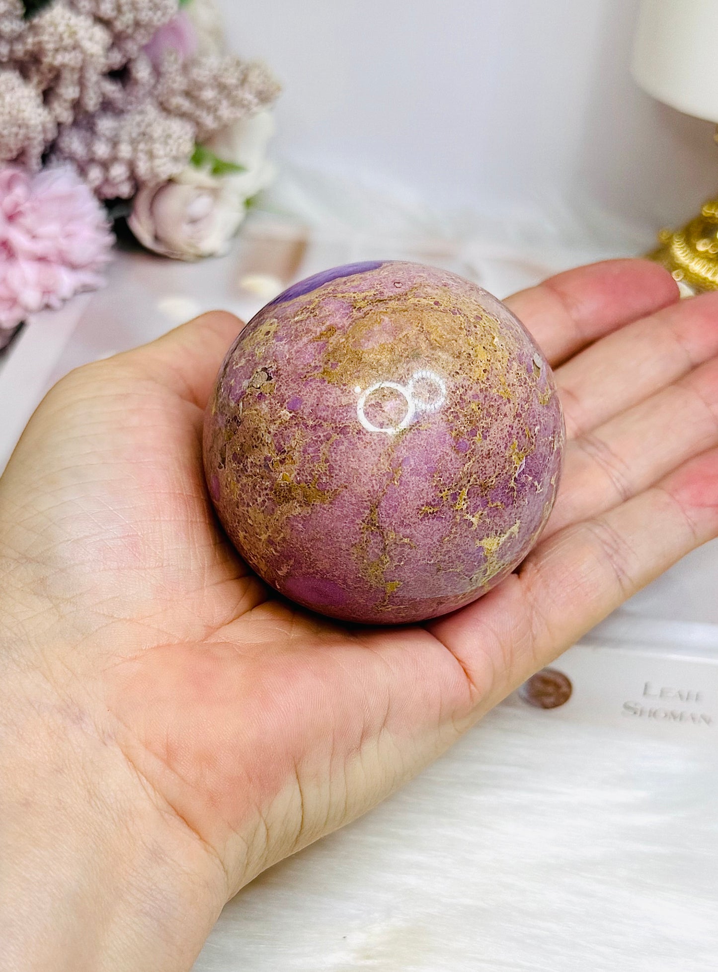 Phosphosiderite Sphere on Stand 284g