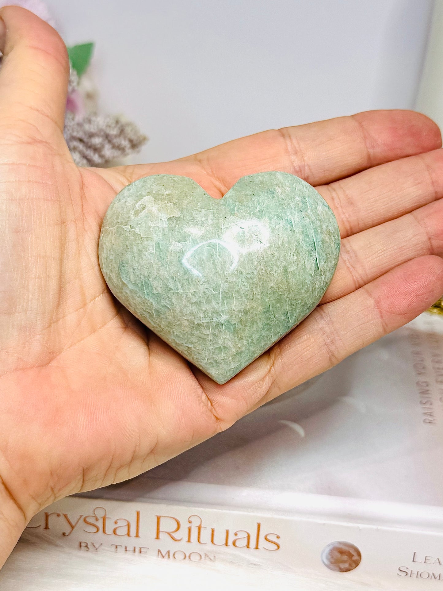 Puffy Green Amazonite Heart