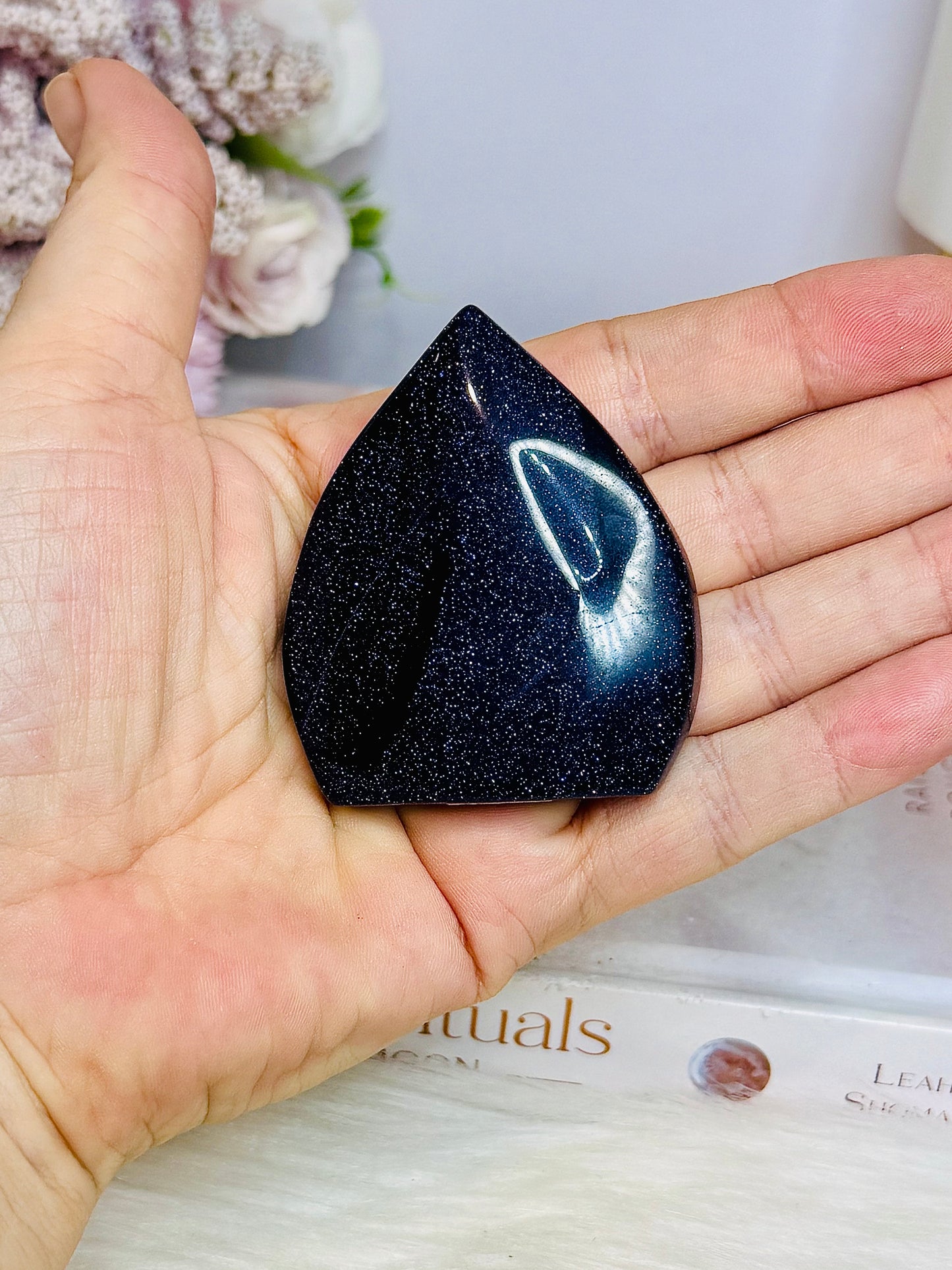 Blue Goldstone flame 6.5cm