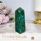 Natural Chunky Chrysocolla Tower 8.5cm