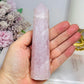 Large Chunky Rose Quartz Tower 13cm