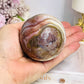 Large Mexican Crazy Lace Agate Druzy Sphere on Stand 376g