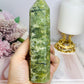 Natural Prehnite Tower 15cm