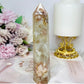 Large Flower Agate Tower 14cm 200g