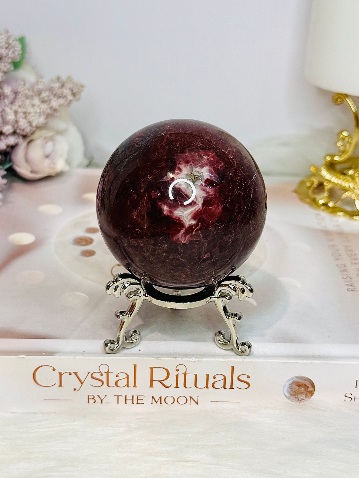 Red Jasper Sphere on Stand 309g