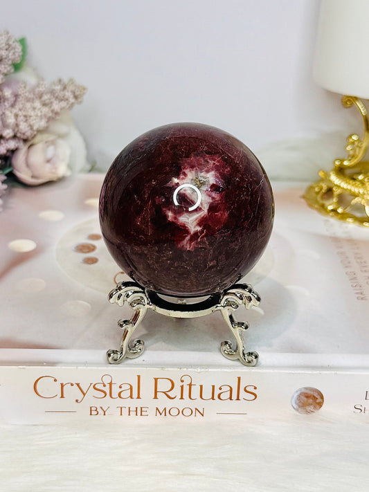 Red Jasper Sphere on Stand 309g