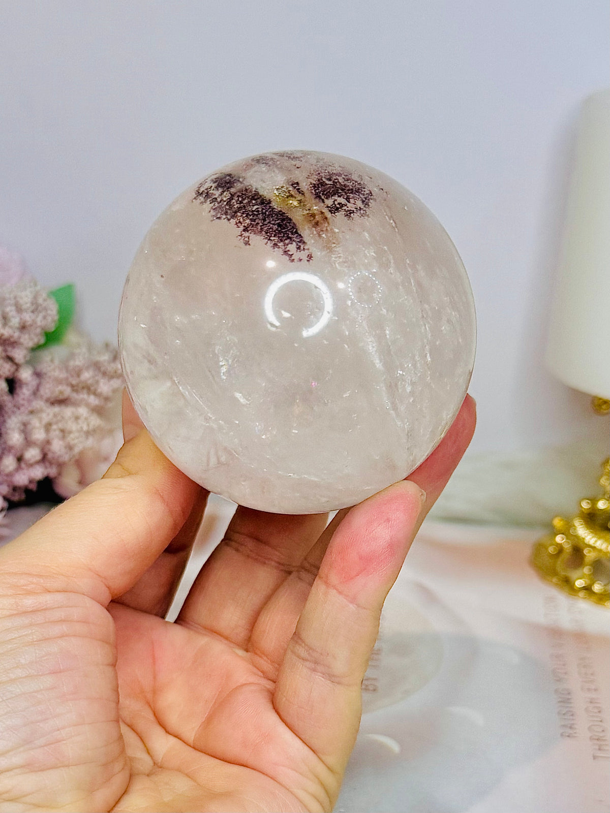 Lodolite | Garden Quartz Sphere on Stand 400g