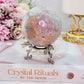 Simple Elegance ~ Pink Amethyst Druzy Sphere On Stand From Brazil 296grams