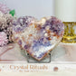 Pink Amethyst Druzy Heart 12cm On Stand