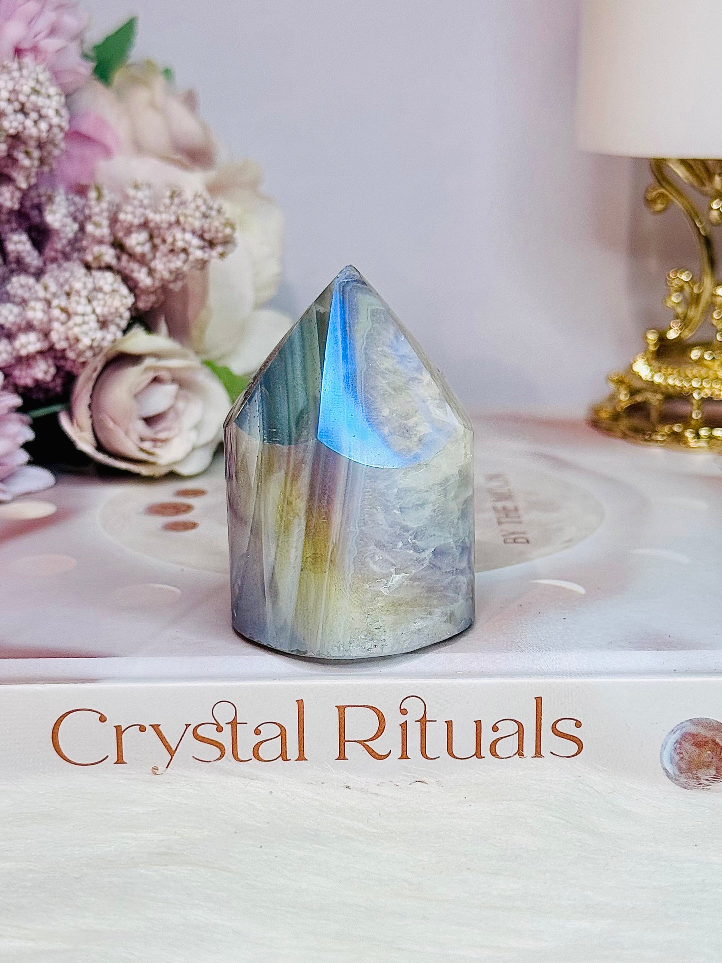 Gorgeous 6cm Angel Aura Druzy Agate Cylinder | Tower