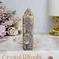 Druzy Lilac Agate Tower 9cm