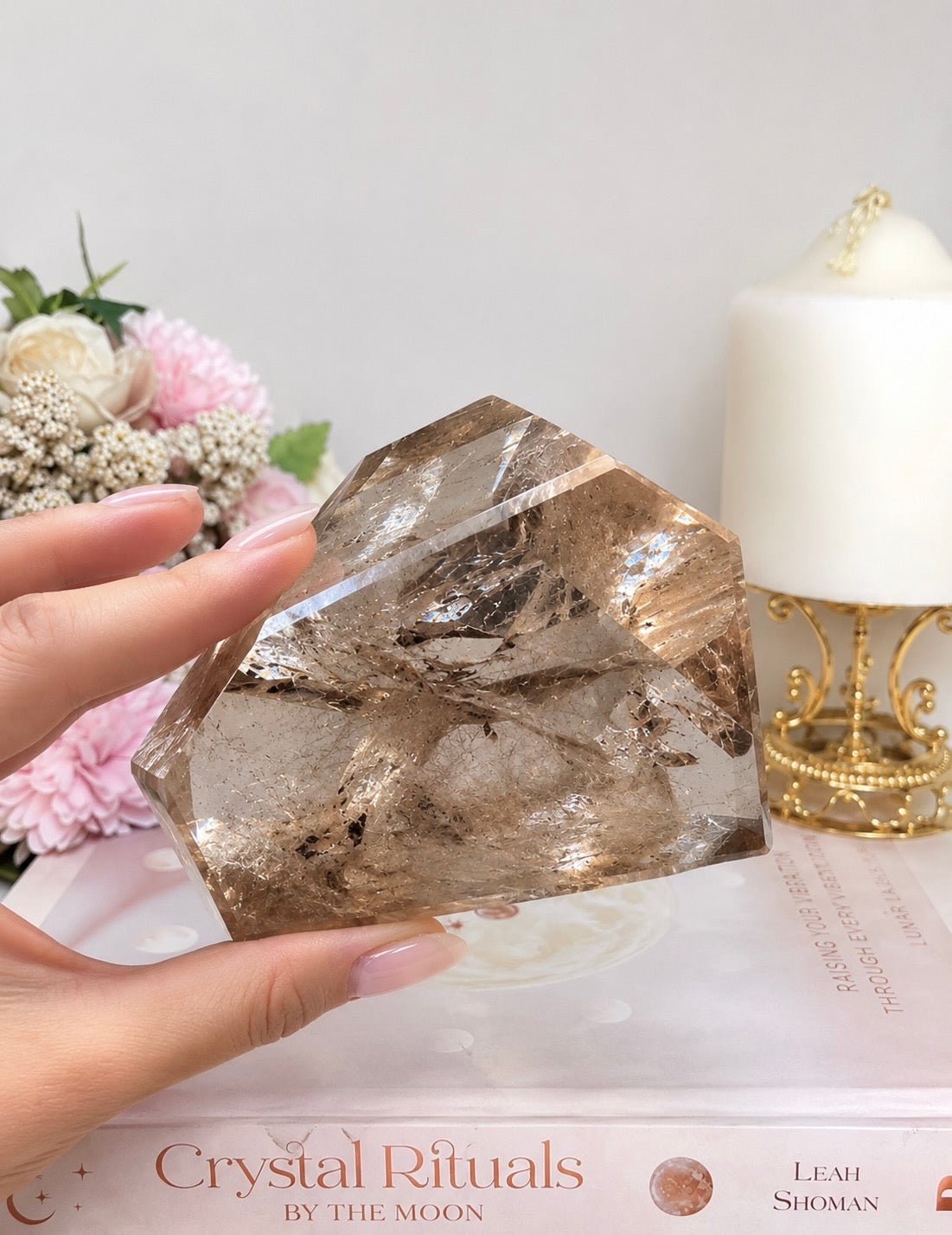 Brazilian Smokey Quartz Freeform with Rainbows 10cm 635g