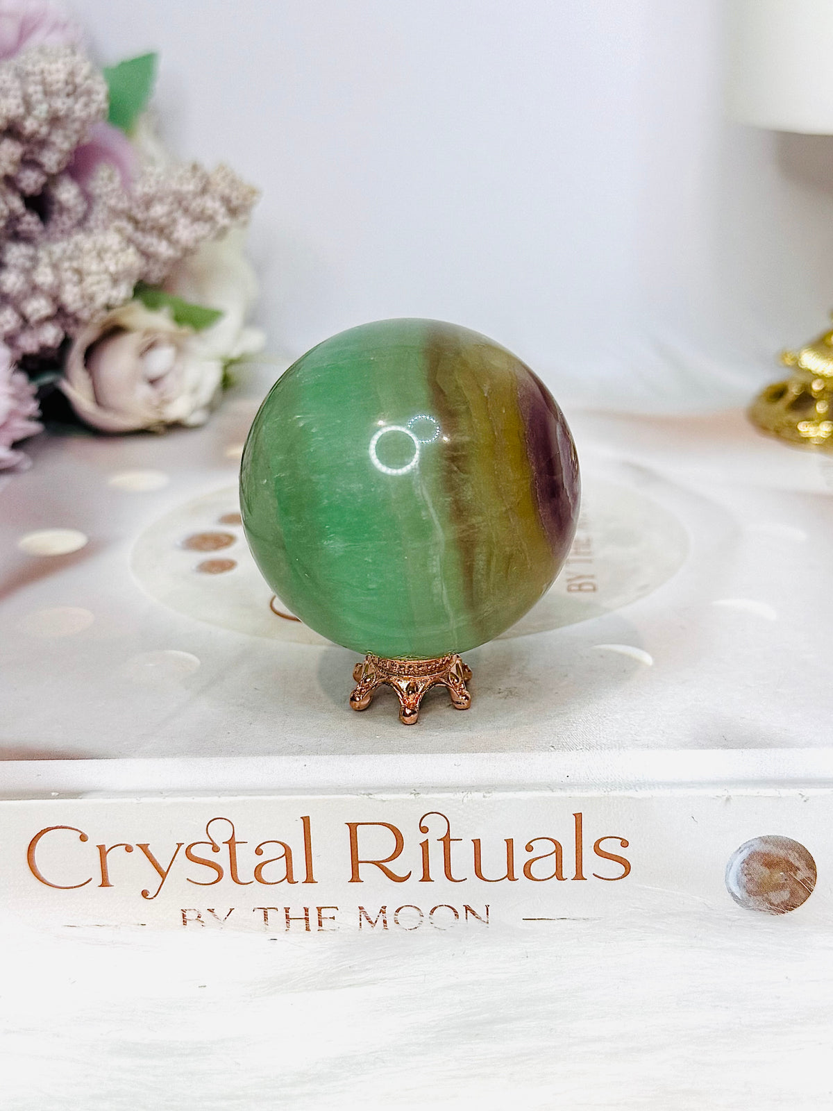 Candy Fluorite Sphere On Stand 163g