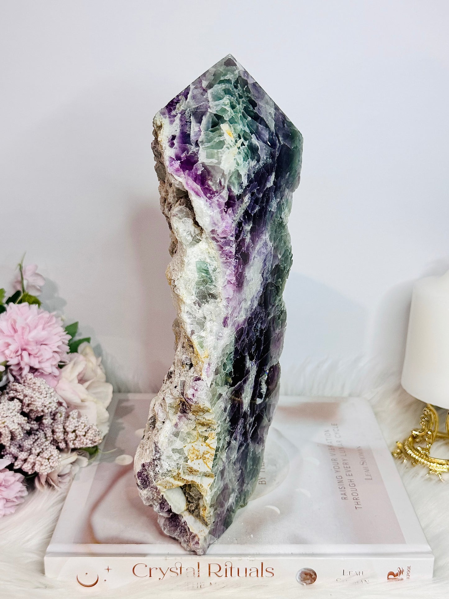 WOW!!! Huge 25cm Natural Rainbow Fluorite Tower | Freeform 2.38KG