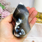 Orca Agate Carved Flame 10cm 375g